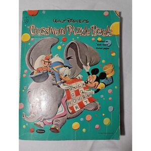 Walt Disney's Crossword Puzzle Book Vintage 1959 Whitman Donald Mickey